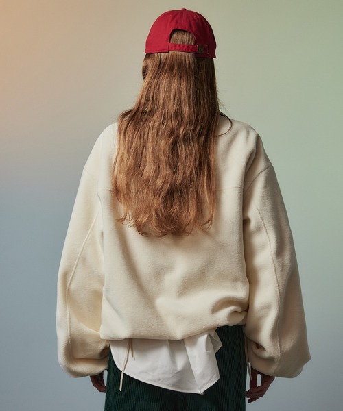 MAISON SPECIAL(メゾンスペシャル)の「【2026Autumn PRE-ORDER】Half-Zip Fleece Top/ハーフジップフリーストップ(Tシャツ/カットソー・レディース・レッド/ブラック/ホワイト・FREE)」の15枚目の写真