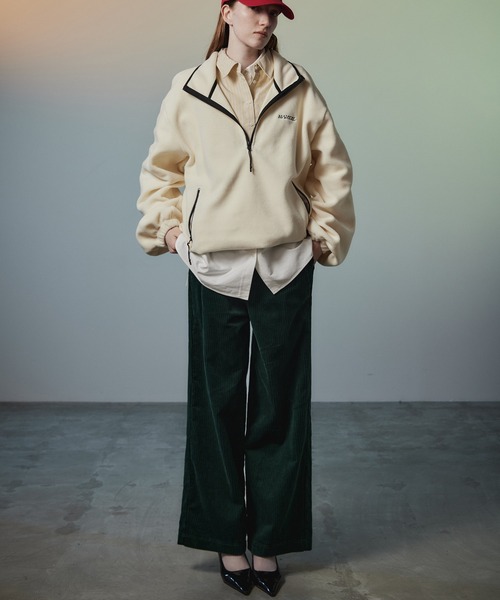 MAISON SPECIAL(メゾンスペシャル)の「【2026Autumn PRE-ORDER】Half-Zip Fleece Top/ハーフジップフリーストップ(Tシャツ/カットソー・レディース・レッド/ブラック/ホワイト・FREE)」の20枚目の写真