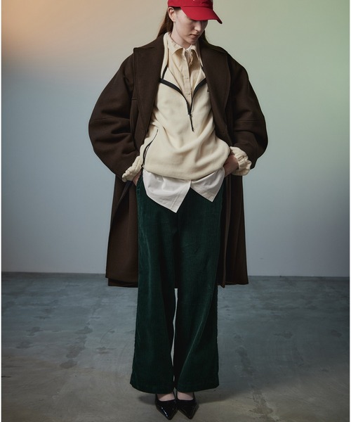 MAISON SPECIAL(メゾンスペシャル)の「【2026Autumn PRE-ORDER】Half-Zip Fleece Top/ハーフジップフリーストップ(Tシャツ/カットソー・レディース・レッド/ブラック/ホワイト・FREE)」の22枚目の写真