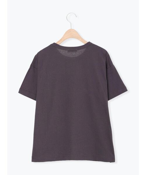 Samansa Mos2(サマンサ モスモス)の「【オーガニックコットン】刺繍ロゴTシャツ(Tシャツ/カットソー・レディース・チャコールグレー/ブルー/オフホワイト・F)」の21枚目の写真