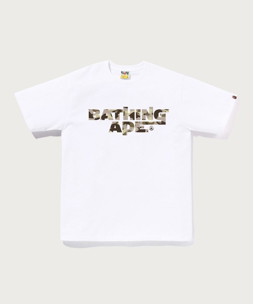 A BATHING APE(アベイシングエイプ)の「COLOR CAMO BATHING APE LOGO TEE(Tシャツ/カットソー・メンズ・ホワイト×レッド/ホワイト×ネイビー/ホワイト×パープル/ホワイト系その他3・SMALL/LARGE/MEDIUM/X-LARGE/XX-LARGE)」の4枚目の写真