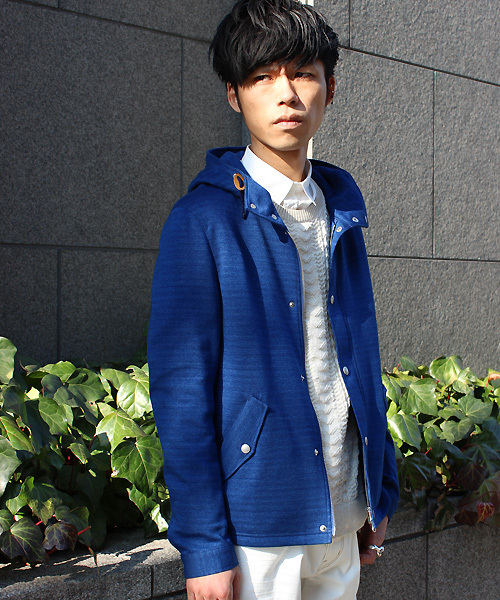 ESSENTIAL GARMENT MEN'S BIGI（エッセンシャルガーメントメンズビギ）の「シンプルデッキパーカー/COOL MAX(クールマックス)  （パーカー・メンズ・ブルー/ネイビー/カーキ・SMALL/SS/MEDIUM/LARGE）」の3枚目の写真