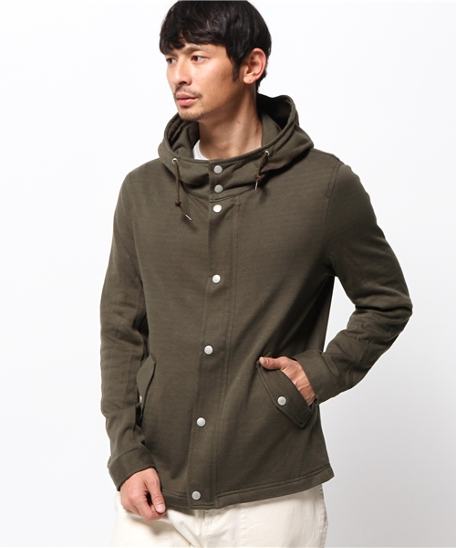 ESSENTIAL GARMENT MEN'S BIGI（エッセンシャルガーメントメンズビギ）の「シンプルデッキパーカー/COOL MAX(クールマックス)  （パーカー・メンズ・ブルー/ネイビー/カーキ・SMALL/SS/MEDIUM/LARGE）」の2枚目の写真