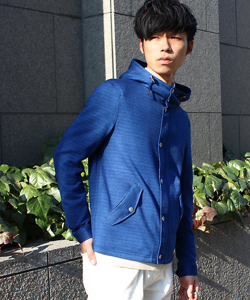ESSENTIAL GARMENT MEN'S BIGI（エッセンシャルガーメントメンズビギ）の「シンプルデッキパーカー/COOL MAX(クールマックス)  （パーカー・メンズ・ブルー/ネイビー/カーキ・SMALL/SS/MEDIUM/LARGE）」の5枚目の写真