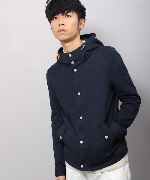ESSENTIAL GARMENT MEN'S BIGI（エッセンシャルガーメントメンズビギ）の「シンプルデッキパーカー/COOL MAX(クールマックス)  （パーカー・メンズ・ブルー/ネイビー/カーキ・SMALL/SS/MEDIUM/LARGE）」の12枚目の写真