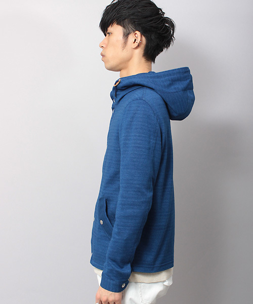 ESSENTIAL GARMENT MEN'S BIGI（エッセンシャルガーメントメンズビギ）の「シンプルデッキパーカー/COOL MAX(クールマックス)  （パーカー・メンズ・ブルー/ネイビー/カーキ・SMALL/SS/MEDIUM/LARGE）」の13枚目の写真