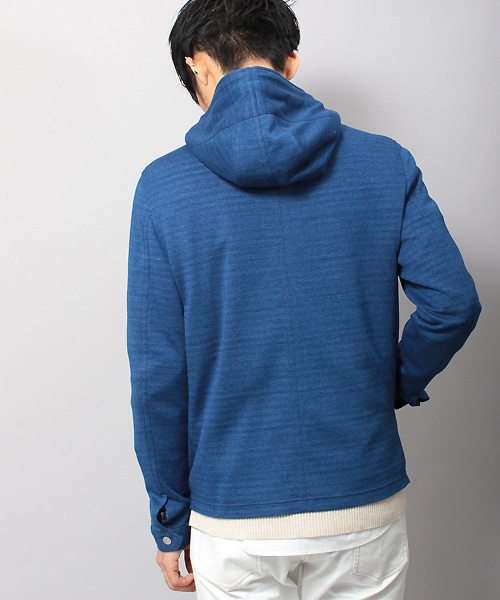 ESSENTIAL GARMENT MEN'S BIGI（エッセンシャルガーメントメンズビギ）の「シンプルデッキパーカー/COOL MAX(クールマックス)  （パーカー・メンズ・ブルー/ネイビー/カーキ・SMALL/SS/MEDIUM/LARGE）」の14枚目の写真