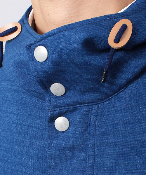 ESSENTIAL GARMENT MEN'S BIGI（エッセンシャルガーメントメンズビギ）の「シンプルデッキパーカー/COOL MAX(クールマックス)  （パーカー・メンズ・ブルー/ネイビー/カーキ・SMALL/SS/MEDIUM/LARGE）」の15枚目の写真