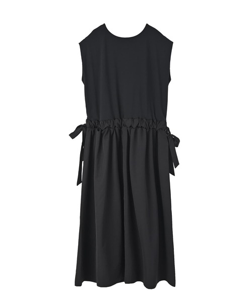 STYLE DELI（スタイルデリ）の「【BLK001】さらっと落ち感カットソーワンピース（ワンピース・レディース・ブラック・FREE）」の4枚目の写真