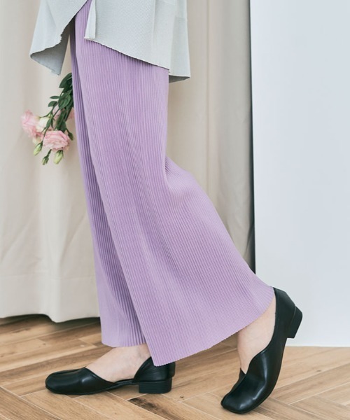 maviru(マヴィル)の「腹巻き 一体型 アコーディオン プリーツパンツ(その他パンツ・レディース・グレイッシュベージュ/グリーン系その他/サンドベージュ/パープル系その他/チャコール・S-M)」の20枚目の写真