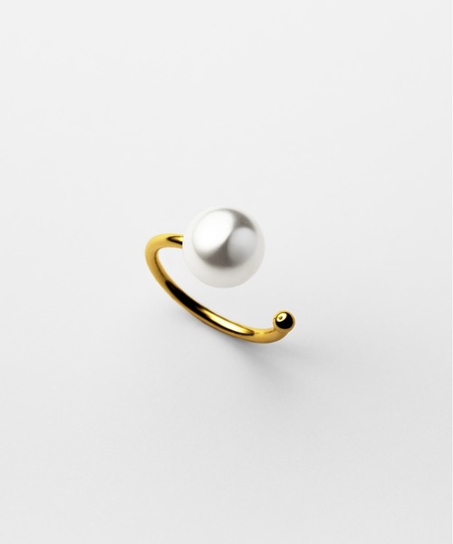 UNITED JEWELS-ef-(ユナイテッドジュエルズイフ)の「Sing Pearl Free Size Ring(リング・レディース・イエローゴールド/シルバー・FREE)」の3枚目の写真