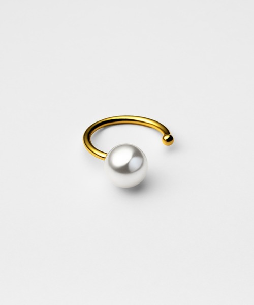 UNITED JEWELS-ef-(ユナイテッドジュエルズイフ)の「Sing Pearl Free Size Ring(リング・レディース・イエローゴールド/シルバー・FREE)」の4枚目の写真