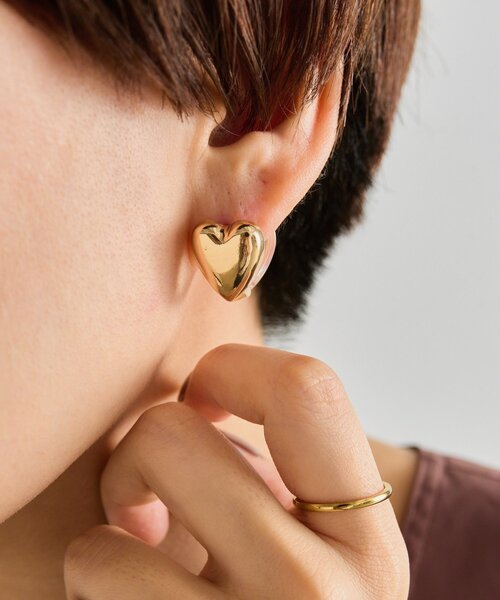 ear PAPILLONNER(イアパピヨネ)の「ハートクリアカラーピアス(ピアス(両耳用)・レディース・シルバー/ゴールド・FREE)」の11枚目の写真