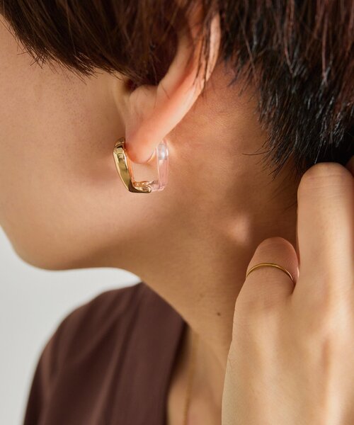 ear PAPILLONNER(イアパピヨネ)の「ハートクリアカラーピアス(ピアス(両耳用)・レディース・シルバー/ゴールド・FREE)」の12枚目の写真