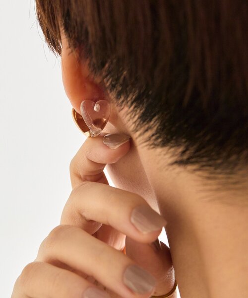 ear PAPILLONNER(イアパピヨネ)の「ハートクリアカラーピアス(ピアス(両耳用)・レディース・シルバー/ゴールド・FREE)」の13枚目の写真