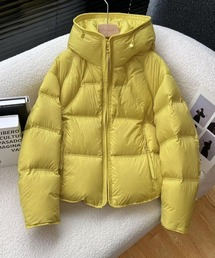 フード付き パフスリーブ ショート丈 ジャケット