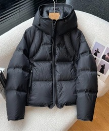 フード付き パフスリーブ ショート丈 ジャケット