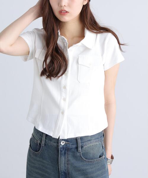 FREE'S MART（フリーズマート）の「コンパクトシャツカットソー（Tシャツ/カットソー・レディース・ピンク/ホワイト/グレー・FREE）」の22枚目の写真