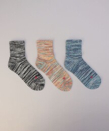 Healthknit（ヘルスニット）の「HealthKnit（ヘルスニット）カラーMIXソックス【3足セット】（ソックス/靴下）」