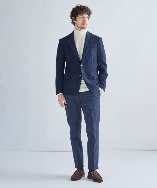 MEN'S BIGI(メンズビギ)の「12Gメリノウール 幾何学柄タートルネックニット(ニット/セーター・メンズ・ボルドー/ブラック/ホワイト/チャコールグレー・01/04/03/02)」の15枚目の写真