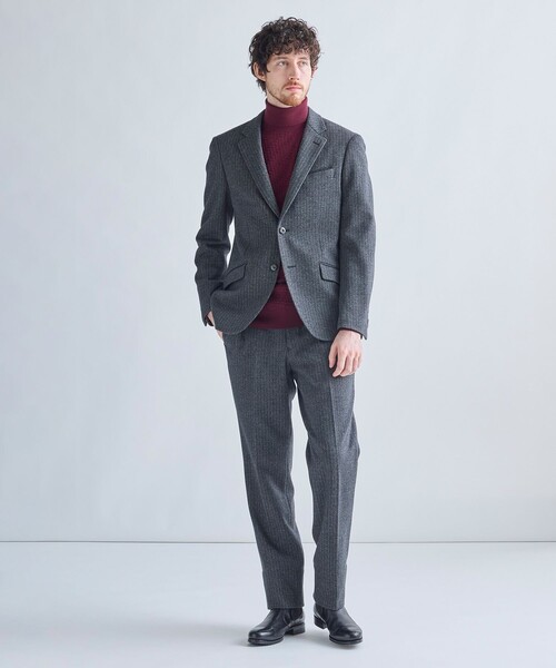 MEN'S BIGI(メンズビギ)の「12Gメリノウール 幾何学柄タートルネックニット(ニット/セーター・メンズ・ボルドー/ブラック/ホワイト/チャコールグレー・01/04/03/02)」の17枚目の写真