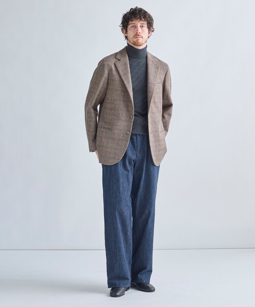 MEN'S BIGI(メンズビギ)の「12Gメリノウール 幾何学柄タートルネックニット(ニット/セーター・メンズ・ボルドー/ブラック/ホワイト/チャコールグレー・01/04/03/02)」の20枚目の写真