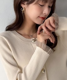 classicalelf（クラシカルエルフ）の「ひらり、ふわり、レディ盛れる。前後2wayシアーフリルペプラムリブニット(長袖)（ニット/セーター）」