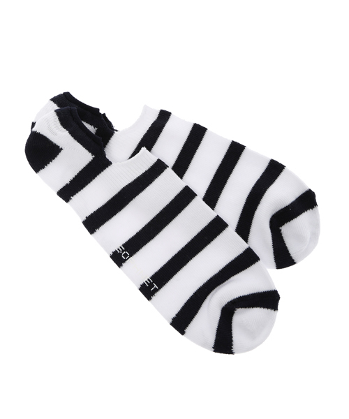 SOPHNET.（ソフネット）の「BORDER SLIP ON SOCKS（ソックス/靴下・メンズ・ブラック/ブルー/ホワイト/ネイビー・LARGE/MEDIUM）」の2枚目の写真