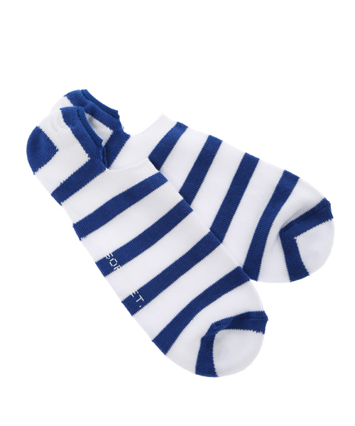 SOPHNET.（ソフネット）の「BORDER SLIP ON SOCKS（ソックス/靴下・メンズ・ブラック/ブルー/ホワイト/ネイビー・LARGE/MEDIUM）」の4枚目の写真