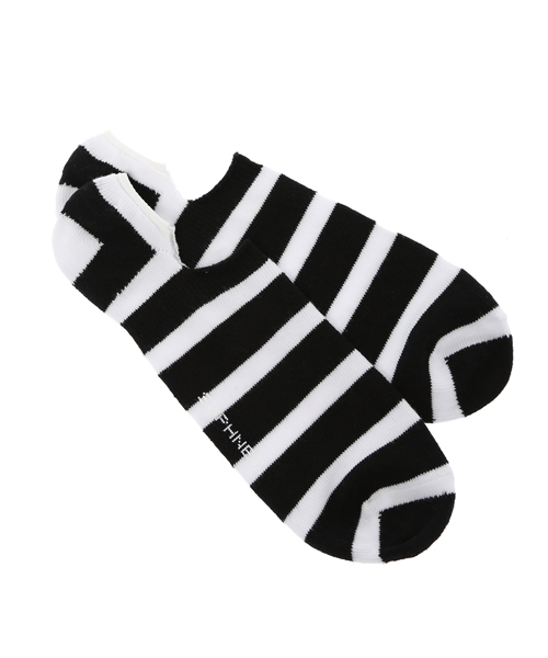 SOPHNET.（ソフネット）の「BORDER SLIP ON SOCKS（ソックス/靴下・メンズ・ブラック/ブルー/ホワイト/ネイビー・LARGE/MEDIUM）」の3枚目の写真