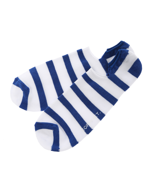 SOPHNET.（ソフネット）の「BORDER SLIP ON SOCKS（ソックス/靴下・メンズ・ブラック/ブルー/ホワイト/ネイビー・LARGE/MEDIUM）」の5枚目の写真