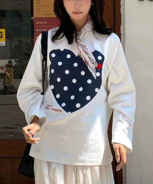 Sibra（シブラ）の「【-5kg】レトロポップグラフィックロンT（Tシャツ/カットソー・レディース・ホワイト/ホワイト系その他・M）」の9枚目の写真