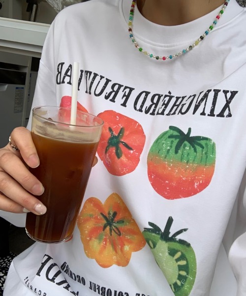 Sibra（シブラ）の「【-5kg】レトロポップグラフィックロンT（Tシャツ/カットソー・レディース・ホワイト/ホワイト系その他・M）」の12枚目の写真