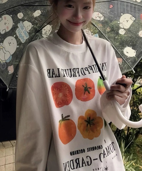 Sibra（シブラ）の「【-5kg】レトロポップグラフィックロンT（Tシャツ/カットソー・レディース・ホワイト/ホワイト系その他・M）」の14枚目の写真