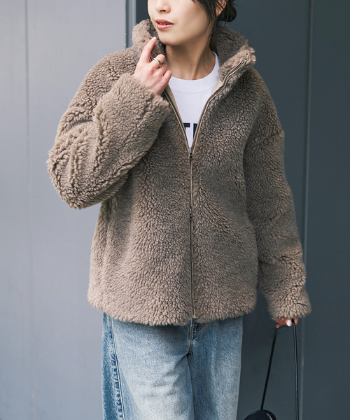 Spick & Span(スピックアンドスパン)の「TICCA / ティッカ WOOLファーブルゾン(その他アウター・レディース・ブラウン系その他・FREE)」の21枚目の写真