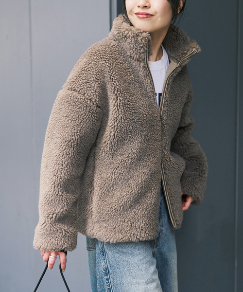 Spick & Span(スピックアンドスパン)の「TICCA / ティッカ WOOLファーブルゾン(その他アウター・レディース・ブラウン系その他・FREE)」の13枚目の写真