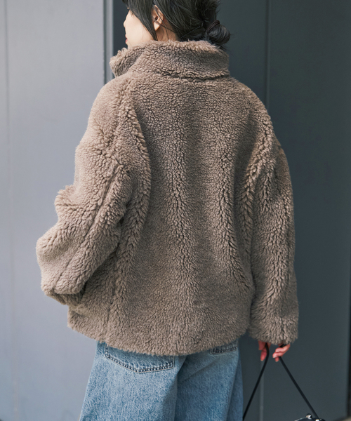 Spick & Span(スピックアンドスパン)の「TICCA / ティッカ WOOLファーブルゾン(その他アウター・レディース・ブラウン系その他・FREE)」の14枚目の写真