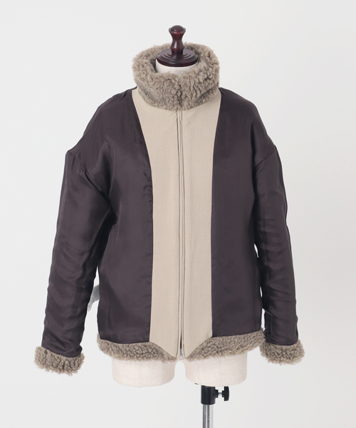 Spick & Span(スピックアンドスパン)の「TICCA / ティッカ WOOLファーブルゾン(その他アウター・レディース・ブラウン系その他・FREE)」の5枚目の写真
