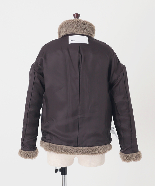 Spick & Span(スピックアンドスパン)の「TICCA / ティッカ WOOLファーブルゾン(その他アウター・レディース・ブラウン系その他・FREE)」の6枚目の写真