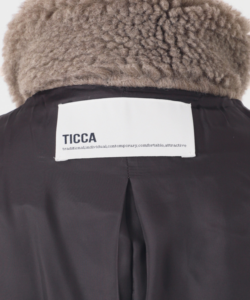 Spick & Span(スピックアンドスパン)の「TICCA / ティッカ WOOLファーブルゾン(その他アウター・レディース・ブラウン系その他・FREE)」の2枚目の写真