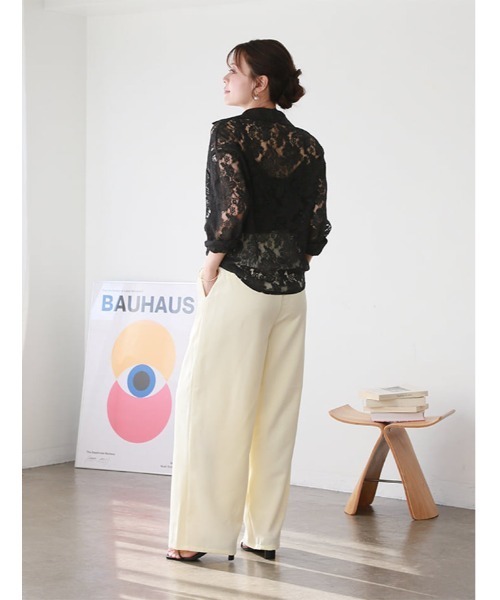 fifth（フィフス）の「ジョーゼットメニータックカラーパンツ（その他パンツ・レディース・ネイビー/ブラウン/イエロー・M）」の10枚目の写真