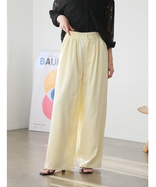 fifth（フィフス）の「ジョーゼットメニータックカラーパンツ（その他パンツ・レディース・ネイビー/ブラウン/イエロー・M）」の7枚目の写真