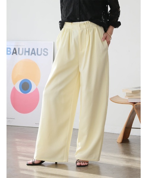 fifth（フィフス）の「ジョーゼットメニータックカラーパンツ（その他パンツ・レディース・ネイビー/ブラウン/イエロー・M）」の8枚目の写真