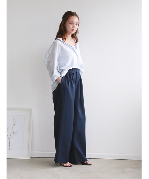 fifth（フィフス）の「ジョーゼットメニータックカラーパンツ（その他パンツ・レディース・ネイビー/ブラウン/イエロー・M）」の11枚目の写真
