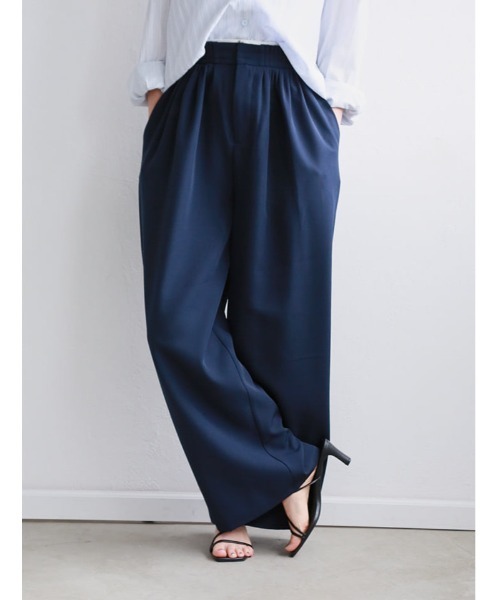 fifth（フィフス）の「ジョーゼットメニータックカラーパンツ（その他パンツ・レディース・ネイビー/ブラウン/イエロー・M）」の13枚目の写真
