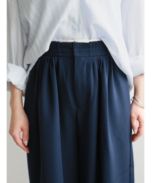 fifth（フィフス）の「ジョーゼットメニータックカラーパンツ（その他パンツ・レディース・ネイビー/ブラウン/イエロー・M）」の16枚目の写真