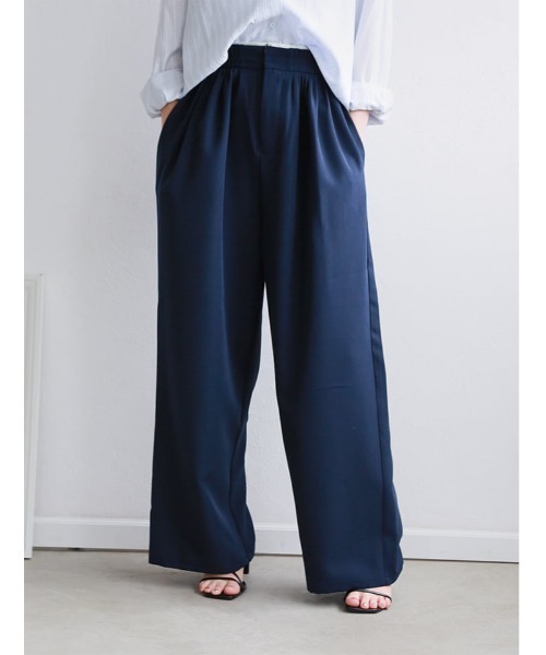 fifth（フィフス）の「ジョーゼットメニータックカラーパンツ（その他パンツ・レディース・ネイビー/ブラウン/イエロー・M）」の15枚目の写真