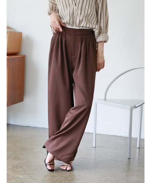 fifth（フィフス）の「ジョーゼットメニータックカラーパンツ（その他パンツ・レディース・ネイビー/ブラウン/イエロー・M）」の21枚目の写真