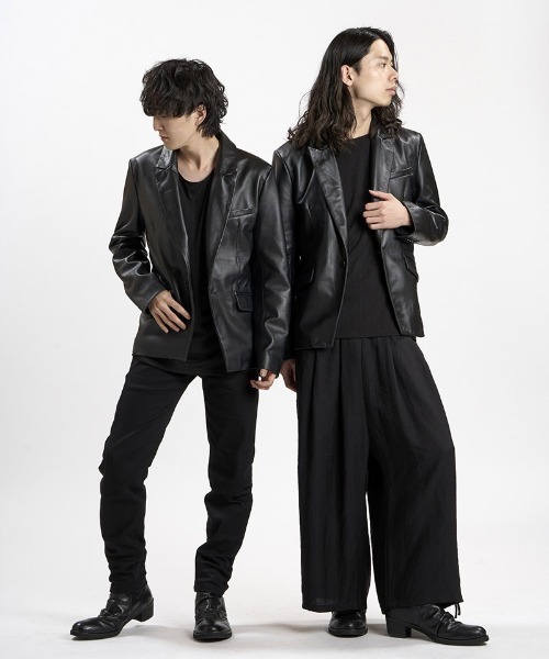 NO ID.（ノーアイディ）の「mj11861- ｼｰﾌﾟﾚｻﾞｰｴｯｼﾞ1B-JKT テーラードジャケット(859030-558L)（テーラードジャケット・メンズ・ブラック・1/2）」の9枚目の写真