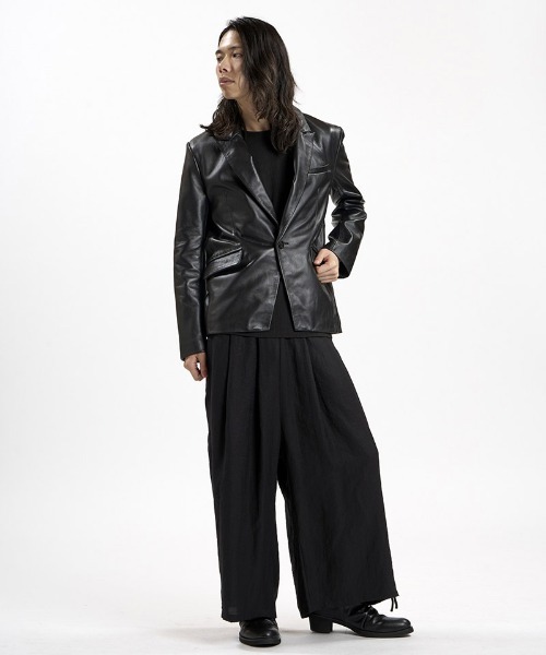 NO ID.（ノーアイディ）の「mj11861- ｼｰﾌﾟﾚｻﾞｰｴｯｼﾞ1B-JKT テーラードジャケット(859030-558L)（テーラードジャケット・メンズ・ブラック・1/2）」の13枚目の写真